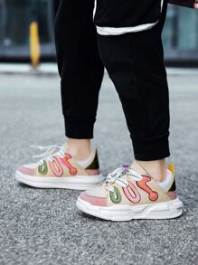 女孩撞色抽繩設計戶外老爹鞋 - 彩色 - 查看 3