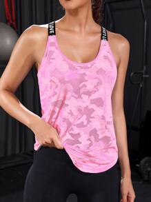 Powerista Einfarbige, nahtlose, hochelastische Crop Sports Tee Angepasstes Shirt Workout Träger Top