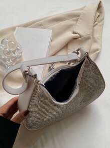 閃爍燦爛、華麗時尚、優雅精緻的小鑲鑽連鏈蕾絲袋,晚宴派對女孩、女人的理想之選,最適合派對、婚禮、舞會、晚宴/宴會,是女性最佳禮物 - 米色 - 查看 5