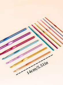 1入組隨機色勾織針 - 彩色 - 查看 2