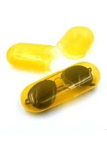 Estuche para gafas unicolor - Amarillo - Ver 4