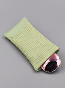 Solid Glasses Bag - Green - View 2