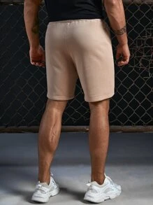 Manfinity VCAY Men Drawstring Waist Shorts - Apricot - View 2