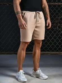 Manfinity VCAY Men Drawstring Waist Shorts - Apricot - View 5