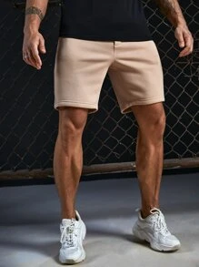 Manfinity VCAY Men Drawstring Waist Shorts - Apricot - View 4