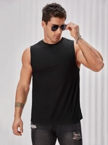 Manfinity NXTstreet 男士翅膀印花背心上衣 - 黑色 - 查看 2