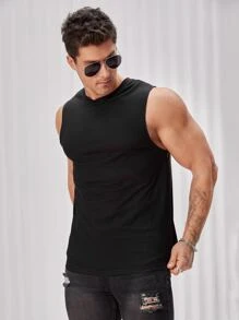 Manfinity NXTstreet 男士翅膀印花背心上衣 - 黑色 - 查看 5