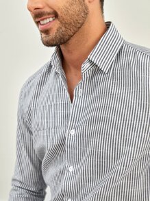 Manfinity VCAY Men Cotton Striped Print Shirt - Multicolor - View 3