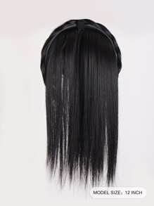 Adorno para cabello corto recto sintético - Negro - Ver 2