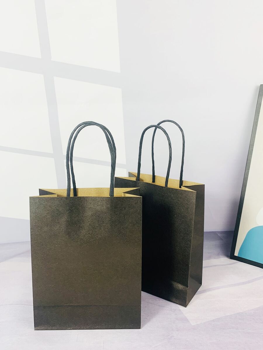 2 piezas Bolsa de regalo unicolor - Negro - Ver 1
