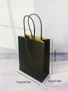 2 piezas Bolsa de regalo unicolor - Negro - Ver 2