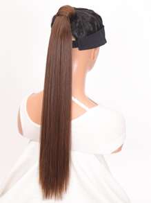 掛勾和環長直馬尾合成髮延伸套件 - Light Brown - 查看 7