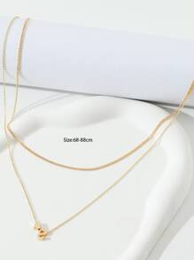 Heart Decor Waist Chain - Yellow Gold - View 3