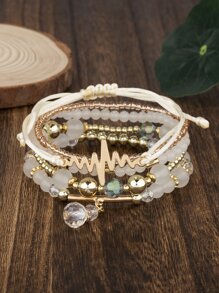 5入組/套心跳裝飾手環 - 彩色 - 查看 2