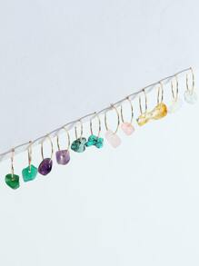 Bông tai trang trí bằng đá 6 đôi - Nhiều màu - Xem 3