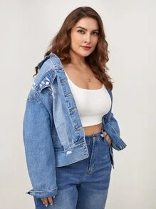 SHEIN BASICS Áo hai dây Plus Size Gân đan màu trơn Giải trí - trắng - Xem 3
