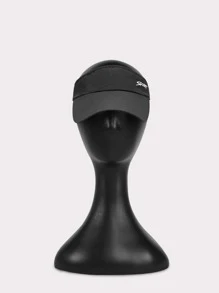 1pc Letter Graphic Outdoor Empty Top Hat - Black - View 2