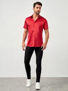 Manfinity Hombres Jeans ajustados desgarro - Negro - Ver 5