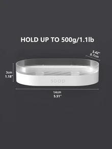 1pc Letter Graphic Random Wall Mounted Soap Dish - Multicolor - View 2