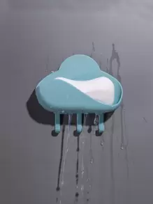 1pc Cloud Shaped Soap Dish - Blue - View 1