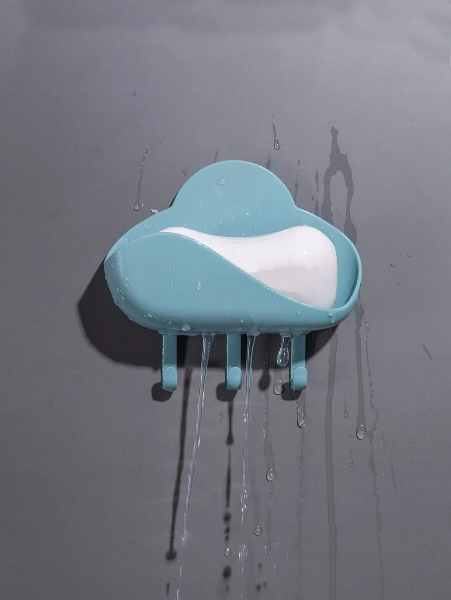1pc Cloud Shaped Soap Dish - Blue - View 1