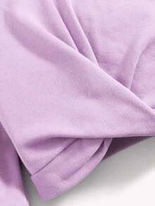 SHEIN Baby Twist Hem Sweatshirt - Lilac Purple - View 4