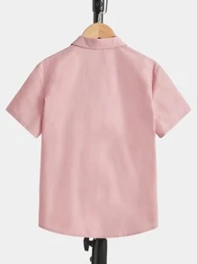 SHEIN 小男童字母圖案襯衫