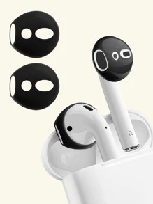 4pcs Silicone Headphone Earmuff - Black - View 1