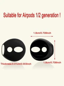 4pcs Silicone Headphone Earmuff - Black - View 4