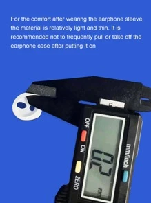 4pcs Silicone Headphone Earmuff - Black - View 6