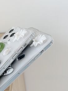 Vỏ điện thoại trong suốt trang trí trái tim - Trong sáng - Xem 6