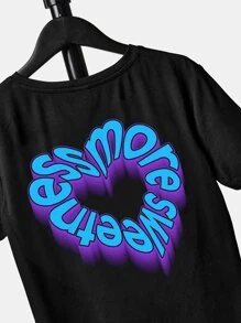 SHEIN Boys Letter Graphic Tee - Black - View 3