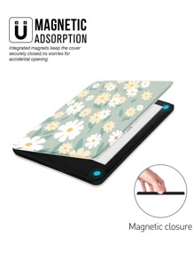 Floral Pattern Case Compatible With Kindle - Multicolor - View 4