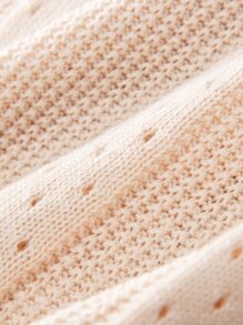 Bebé Cárdigan ribete con fruncido cuello marinero - Albaricoque - Ver 3