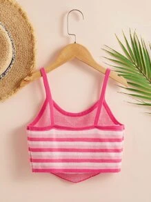 SHEIN garotas Top de malha cami padrão de coração