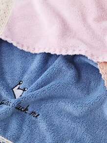 1pc Crown Embroidery Random Towel Or Bath Towel - Multicolor - View 5