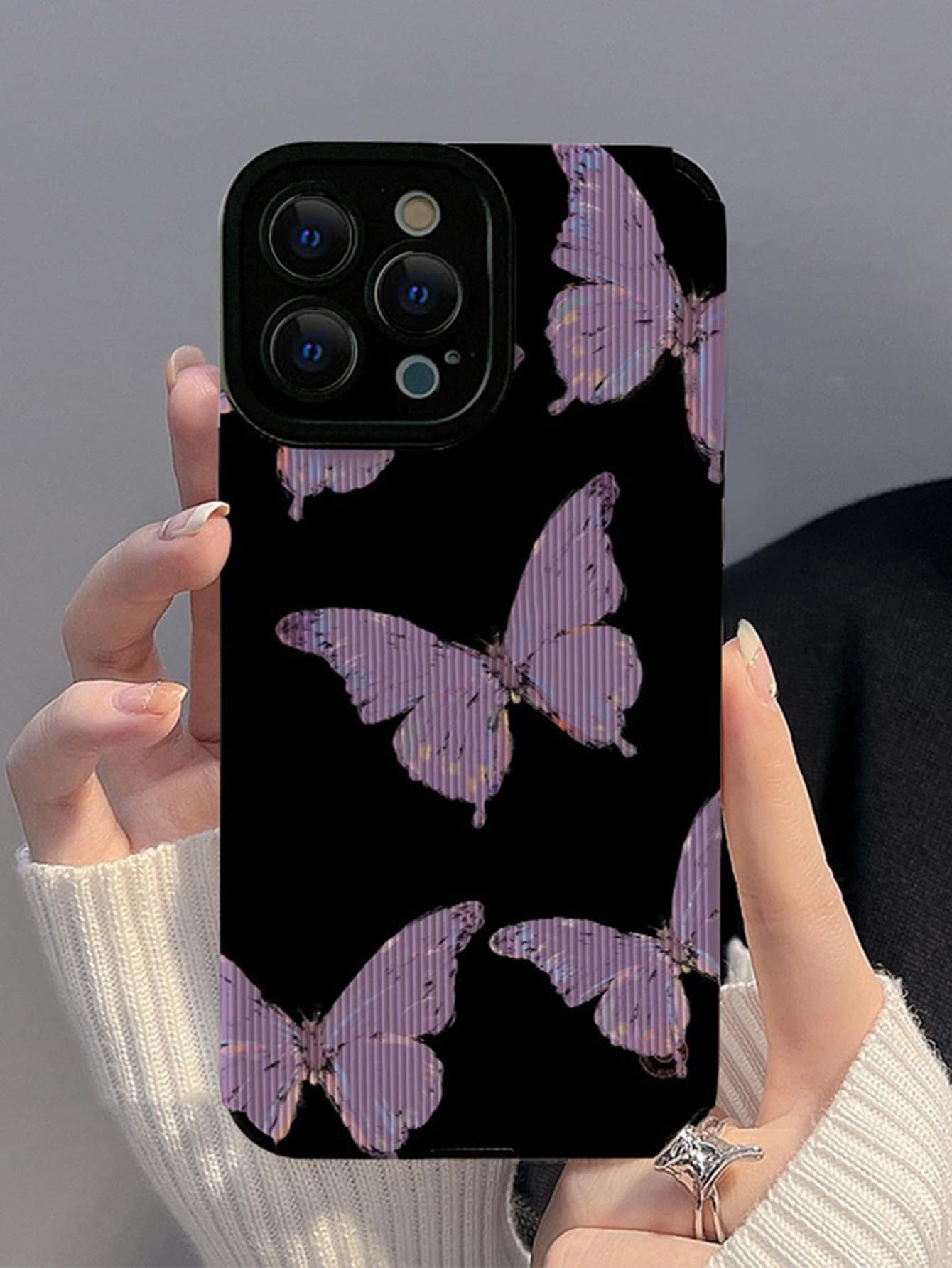 Butterfly Pattern Phone Case - Multicolor - View 1