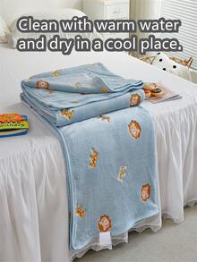 1pc Cartoon Graphic Blanket - Multicolor - View 3