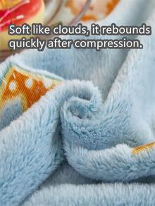 1pc Cartoon Graphic Blanket - Multicolor - View 4