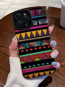 Funda para móvil con patrón geométrico - Multicolor - Ver 1