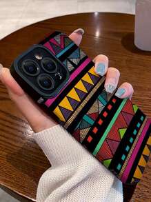 Funda para móvil con patrón geométrico - Multicolor - Ver 2