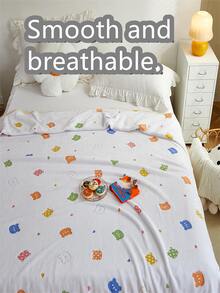 1pc Cartoon Graphic Blanket - Multicolor - View 3