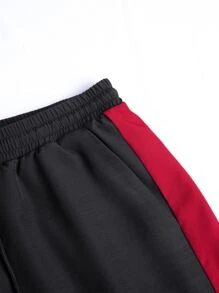 Manfinity RSRT Men 1pc Colourblock Shirt & 1pc Drawstring Waist Shorts - Multicolor - View 5