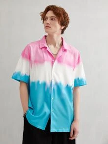 Men Tie Dye Shirt - Multicolor - View 5