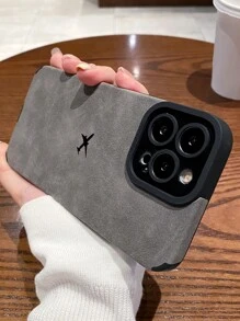 1pc Leather TPU Airplane Print Phone Case Fits Compatible With Apple 11,12,13,14,12PROMAX,13PROMAX,15,15PRO,15PLUS,15PROMAX16 16Pro 16Plus 16Promax A11,A12,A20S,A32,A50,A51,A52,A71,A73,S20FE,S21,S22,A04,A13,A24