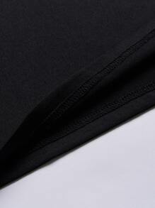 NITAGUT Tops Nam Slogan Loại bướm Giải trí - màu đen - Xem 5