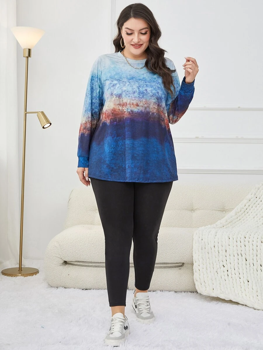 Mulvari Leggings con camiseta de tie dye