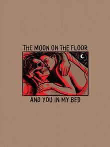 Danielevicentini Figure & Slogan Graphic Drop Shoulder Oversized Tee - Mocha Brown - View 2