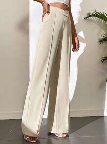 SHEIN Tall High Waist Seam Detail Pants