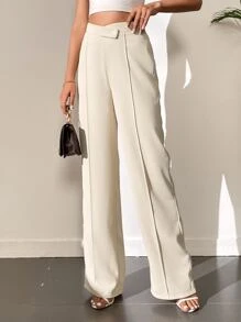 SHEIN Tall High Waist Seam Detail Pants